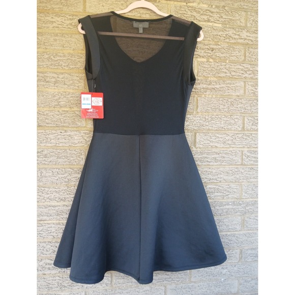 NWT Marilyn Monroe Brand Fit And Flare Dress Black Mesh See Thru Back Size XL - Picture 1 of 5